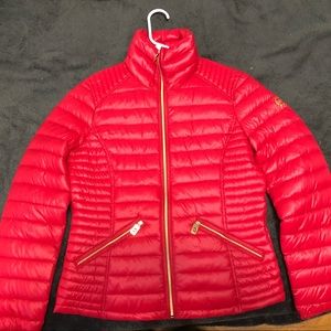 Michael kors red puffer jacket